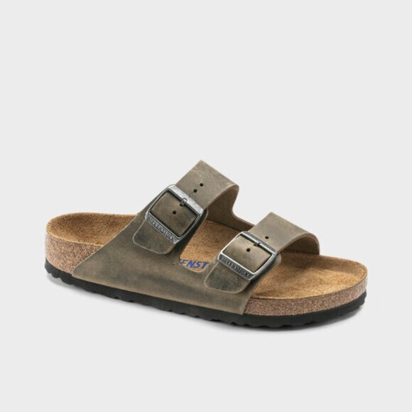 Birkenstock $145 Arizona Soft Footbed - Oiled Leather Faded Khaki EU 42 N NIB! - Picture 2 of 7